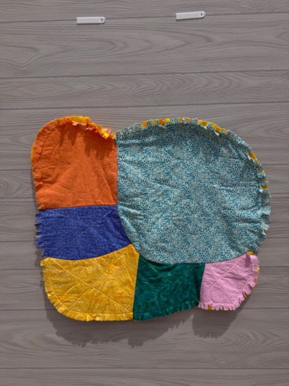 Homemade Small Multicolored Snail Rag Quilt - Picture 8 of 12